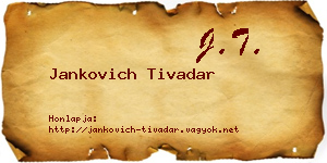 Jankovich Tivadar névjegykártya