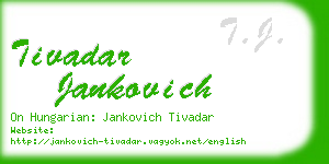 tivadar jankovich business card